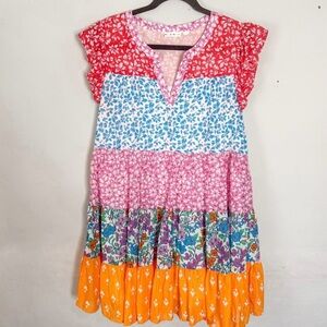 Roller Rabbit Pippa Dress Floral Mix size medium 
Collage Babydoll. NWT